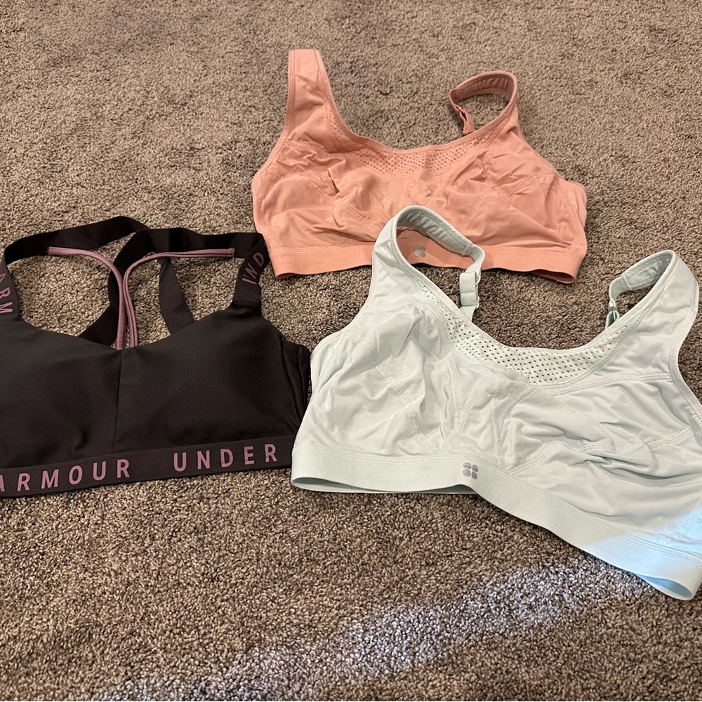 Sweaty Betty and Under Armour Like New Sports Bras UA large and SB 36DD